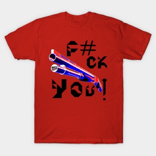 F#CK YOU, v. Black Text T-Shirt